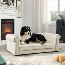 Elegant Rectangle Pet Bed for Medium and Large Dogs, Durable Elevated Dog Sofa Bed, Comfortable Dog Couch, Modern and Stylish Dog Sofa for Large (Color: as Pic)